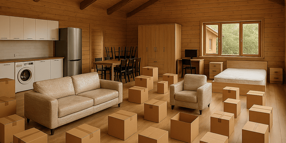 Перевозка дома/коттеджа (мебель нескольких комнат)