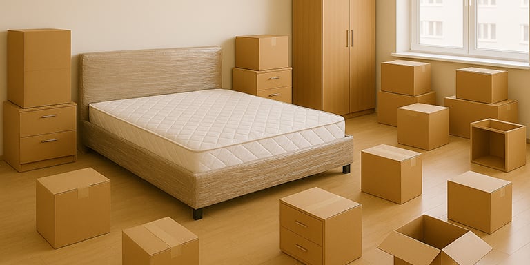 Перевозка спальни (кровать+матрас+2 тумбы+комод+шкаф)